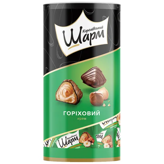 AVK Korolivsky Sharm – bonbons gaufrés fourrés noisette, glaçage cacao 235 g