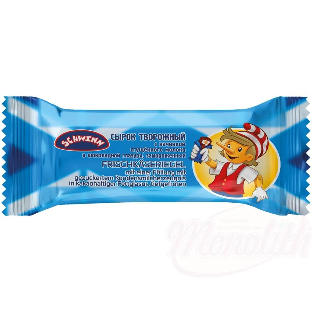 Barre de fromage frais – "Lait concentré sucré" en enrobage cacaoté, surgelée