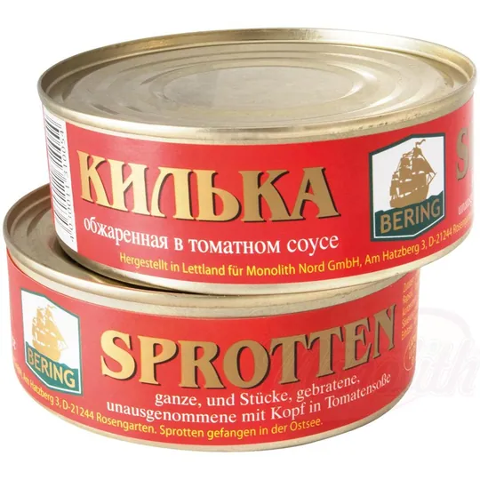 Bering – Sprats frits en sauce tomate (entiers)