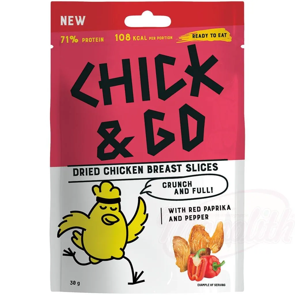 "CHICK & GO" Tranches de poitrine de poulet séchées avec paprika et poivre