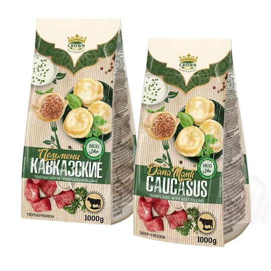 Crown Pelmeni halal "Kawkazskie" – farce de bœuf, tradition caucasienne