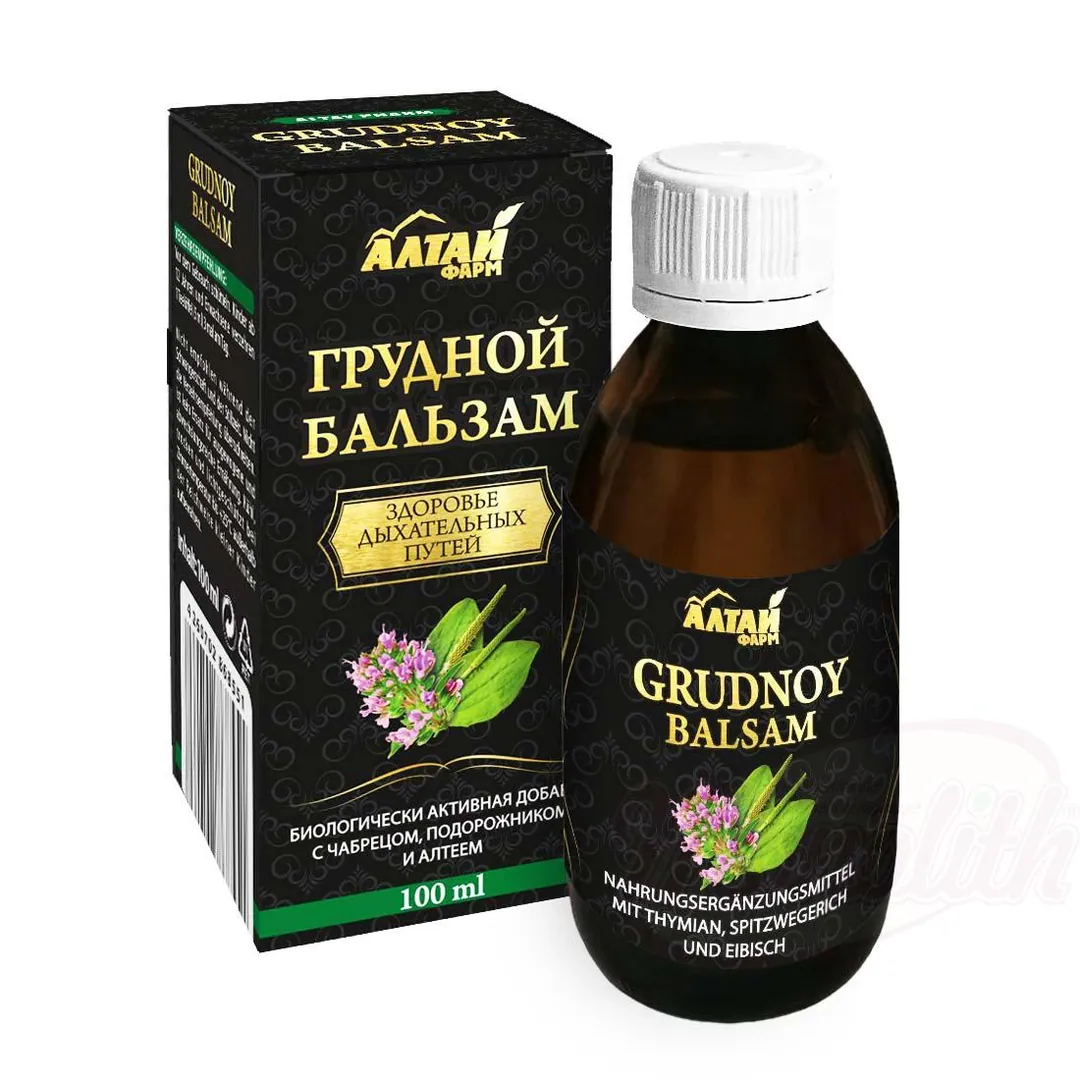 Grudnoy Balsam - Complément liquide au thym et plantain pour les périodes hivernales, 100 ml