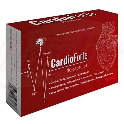HERBIN Cardio Forte - Complément au potassium, magnésium & aubépine, 30 gélules