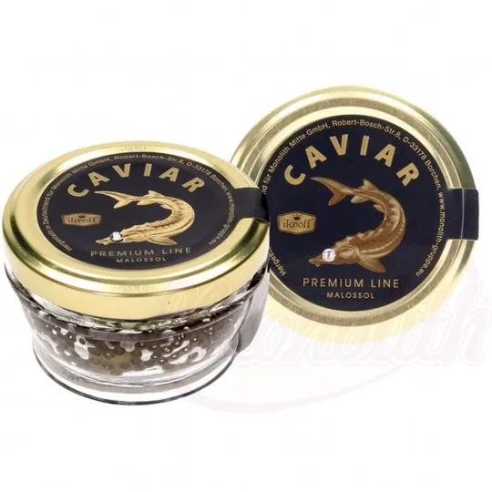 IKROFF Caviar d’esturgeon Premium Line 50 g – grains délicats, salage maîtrisé
