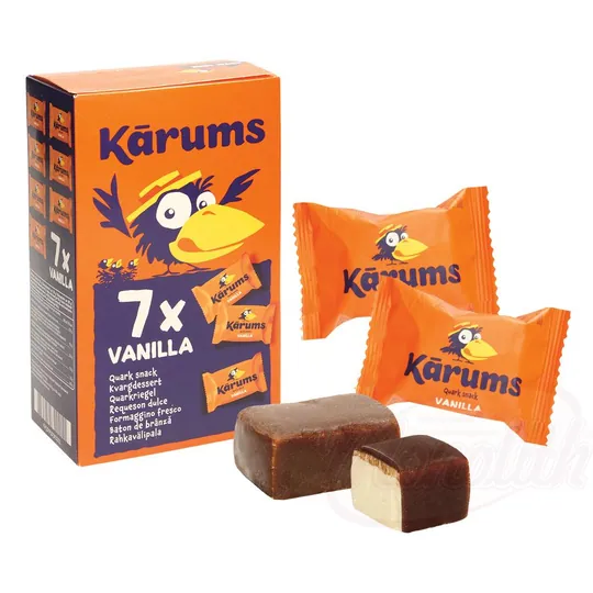 Karums Barre au fromage frais – vanille, glaçage cacao