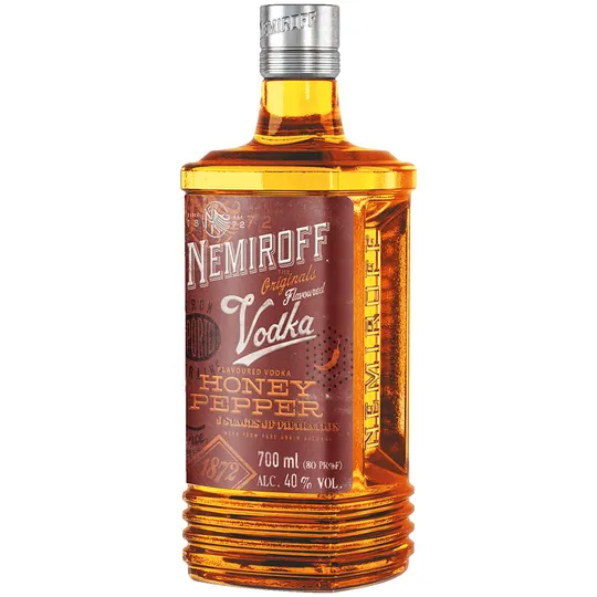 Nemiroff Miel & Piment Vodka 40% – vodka aromatisée, douceur miellée et chaleur épicée