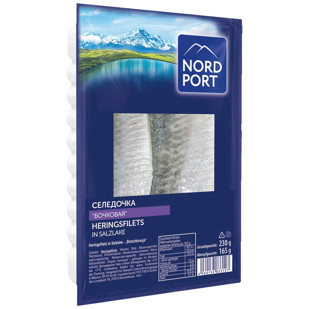 Nord Port Botschkovaja – filets de hareng en saumure 230 g