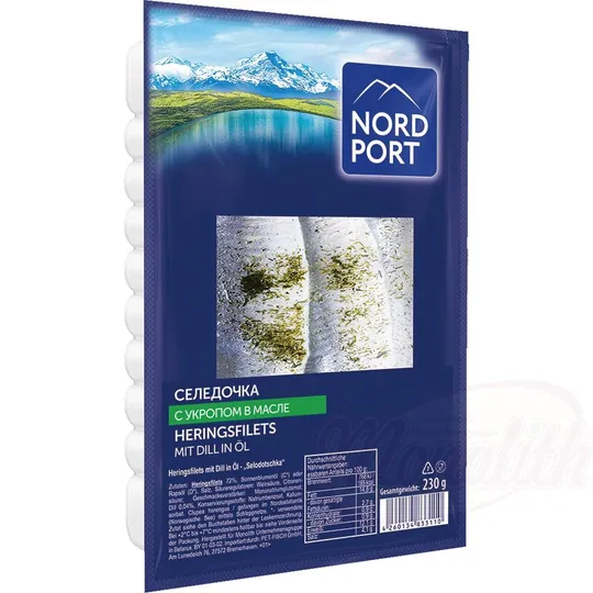 Nord Port Filets de hareng à l’aneth "Selodotschka" – à l’huile