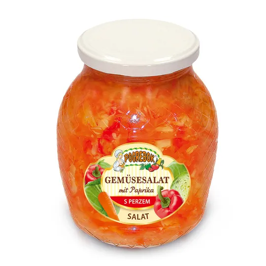 POGREBOK Salade de légumes aux poivrons – chou croquant et légumes marinés, 830 g