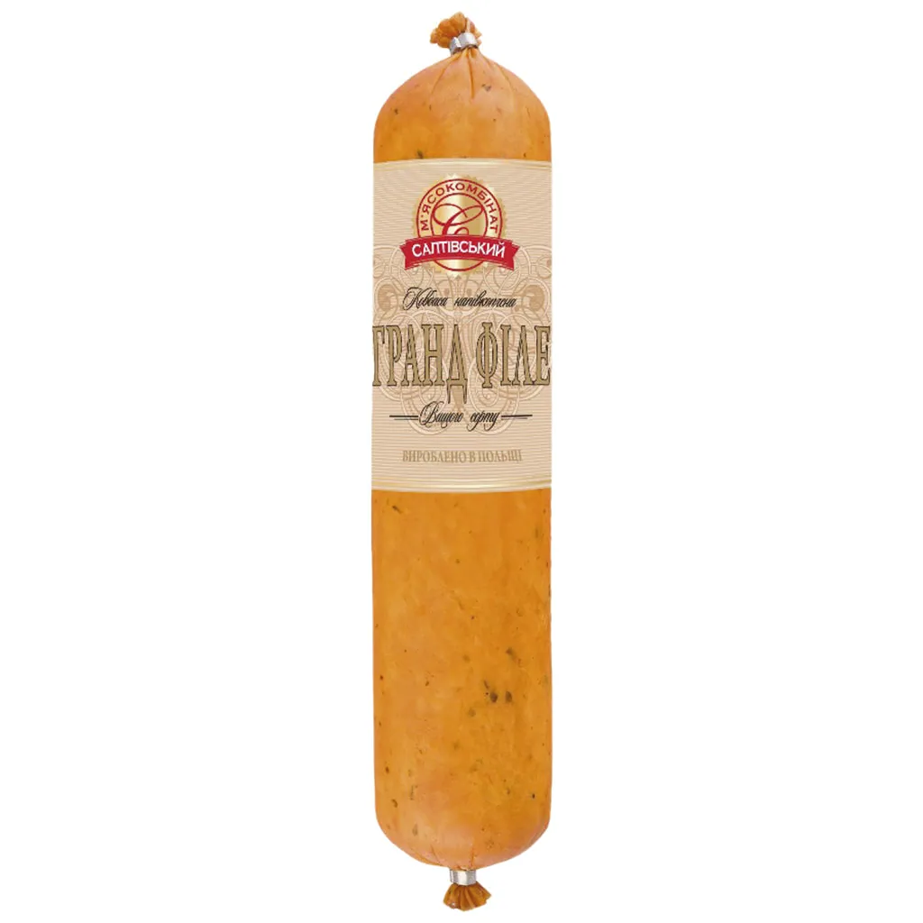 Saltiwski Mjasokombinat Grand Filet – saucisse de poulet fumée à l’ukrainienne, texture rustique
