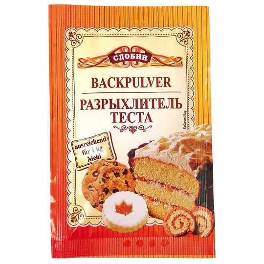 Sdobin Poudre à lever – levée régulière pour gâteaux et pâtes 33 g