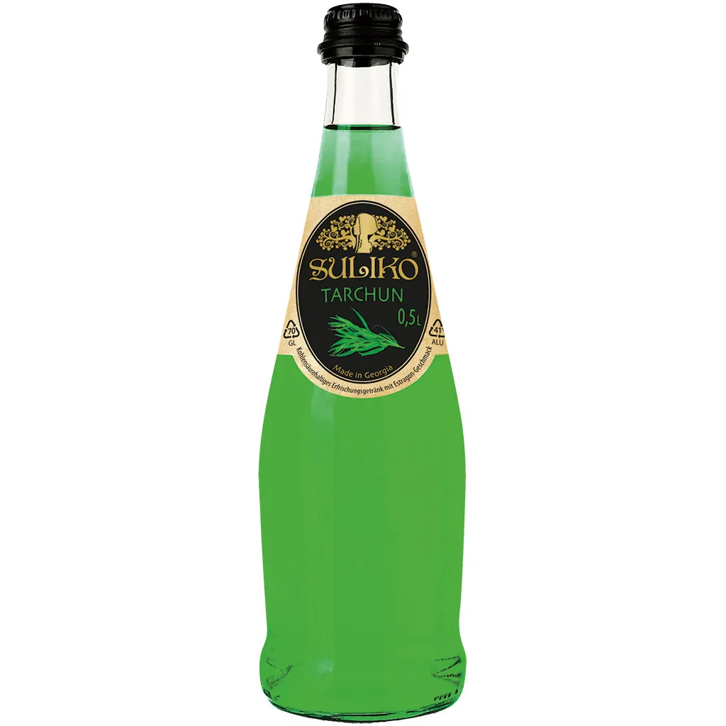 SULIKO Boisson gazeuse à l’estragon – soda aromatique pétillant 0,5 L