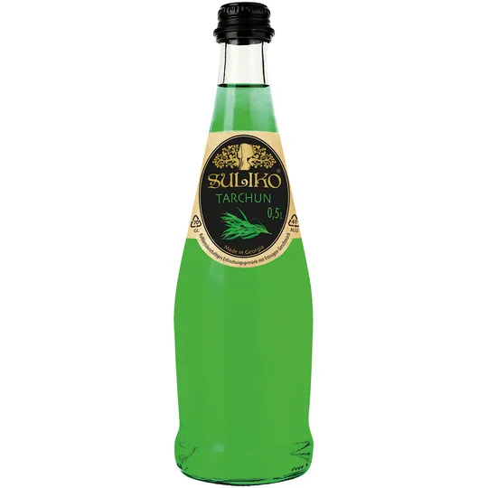 SULIKO Boisson gazeuse à l’estragon – soda aromatique pétillant 0,5 L