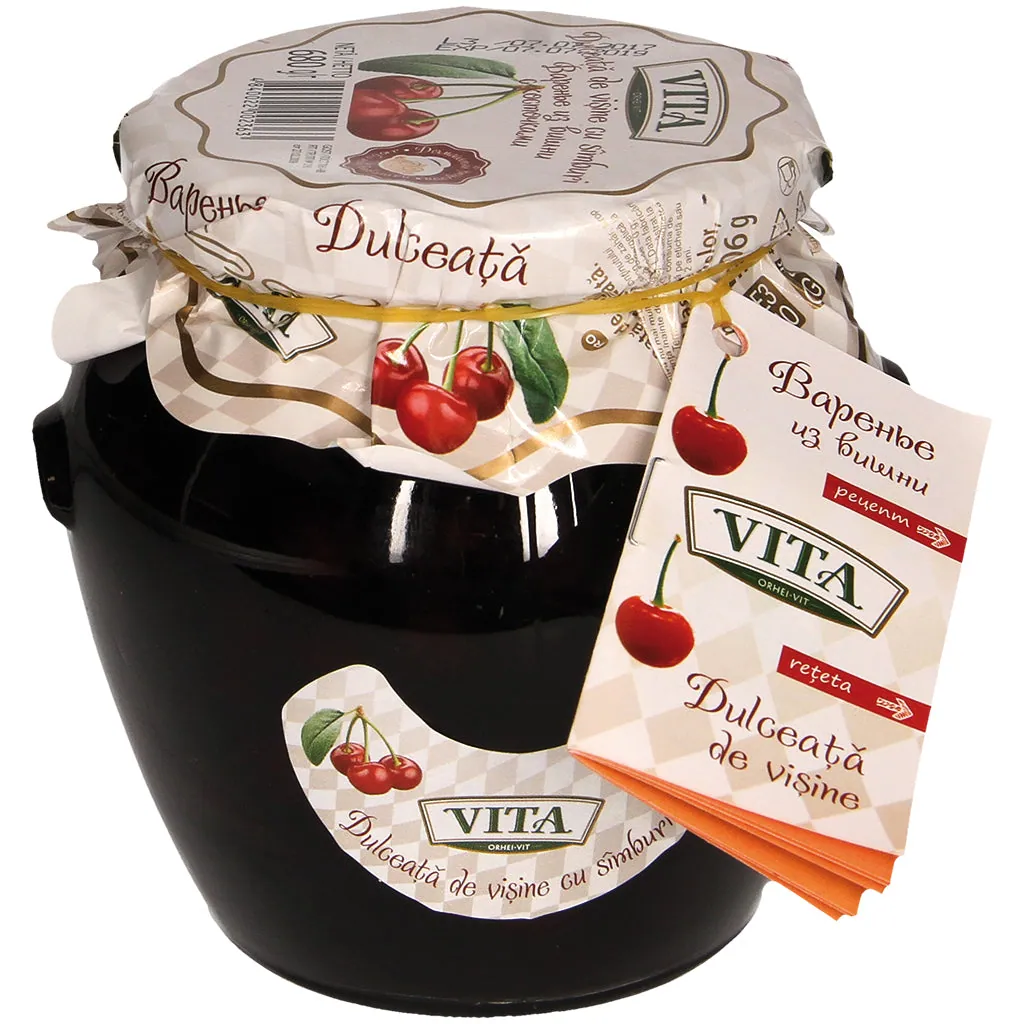 VITA Cerises acides au sirop – griottes avec noyau, saveur vive 680 g