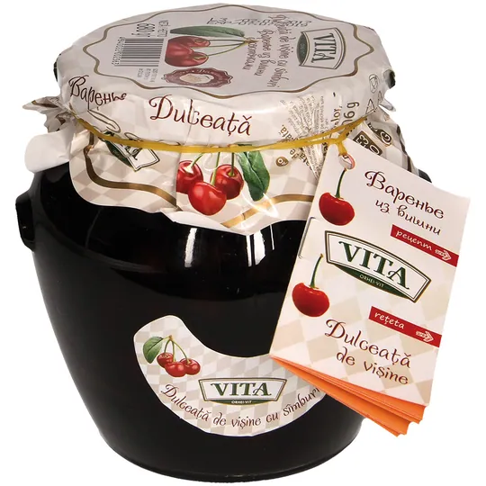VITA Cerises acides au sirop – griottes avec noyau, saveur vive 680 g