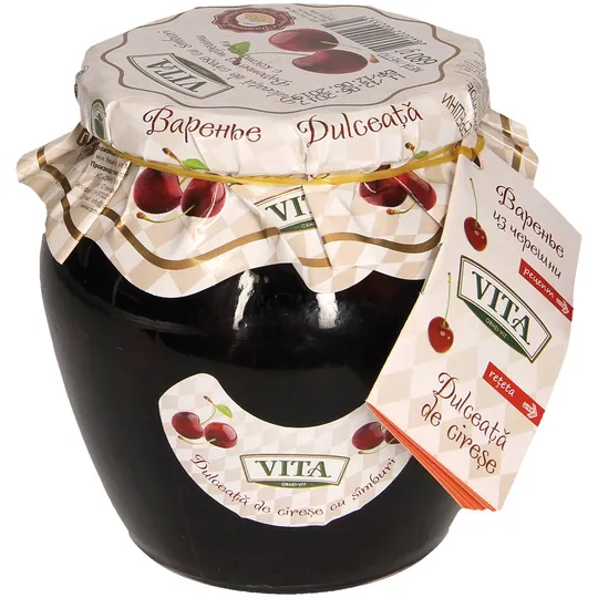 VITA Cerises douces au sirop – fruits avec noyau, touche de vanille 680 g