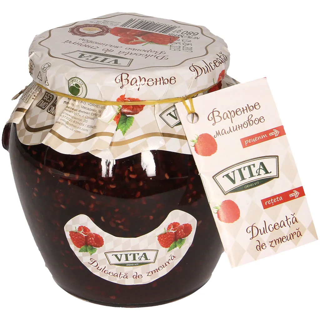 VITA Confiture de framboises extra – goût intense, texture généreuse 680 g