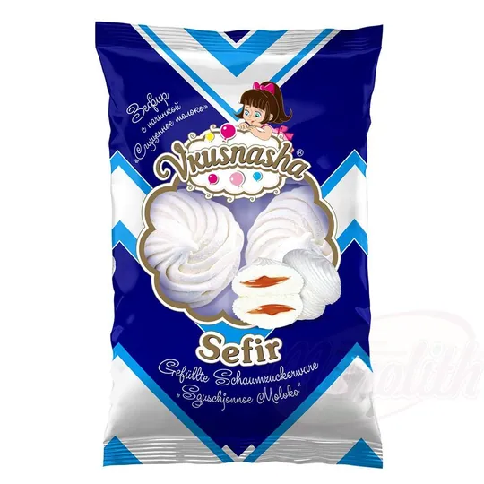 Vkusnasha "Sefir Sguschjonnoe Moloko" – guimauves fourrées au lait concentré caramélisé