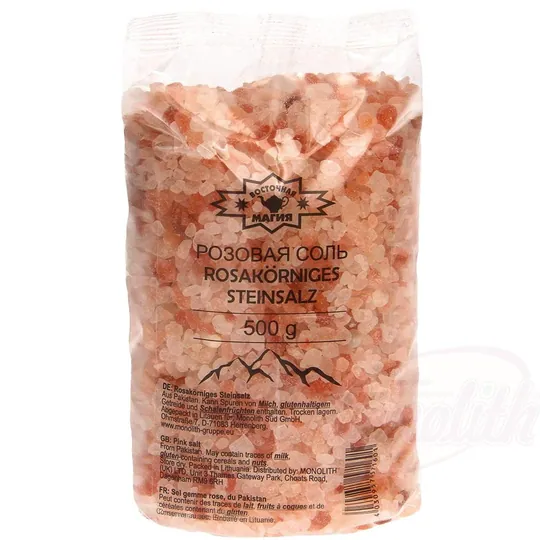 Wostochnaja Magija Sel gemme à grains roses – cristaux grossiers pour moulin, finition & saumures