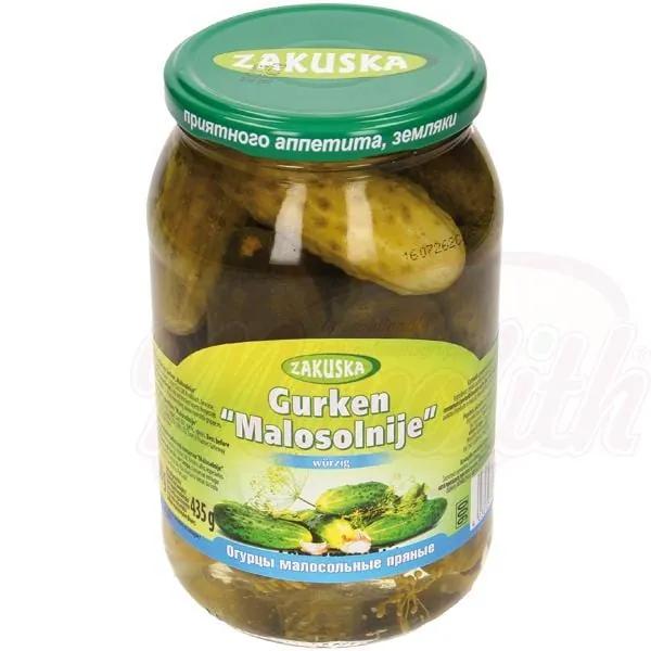 Zakuska Concombres épicés marinés « Malosolnije » – croquants, aneth & raifort