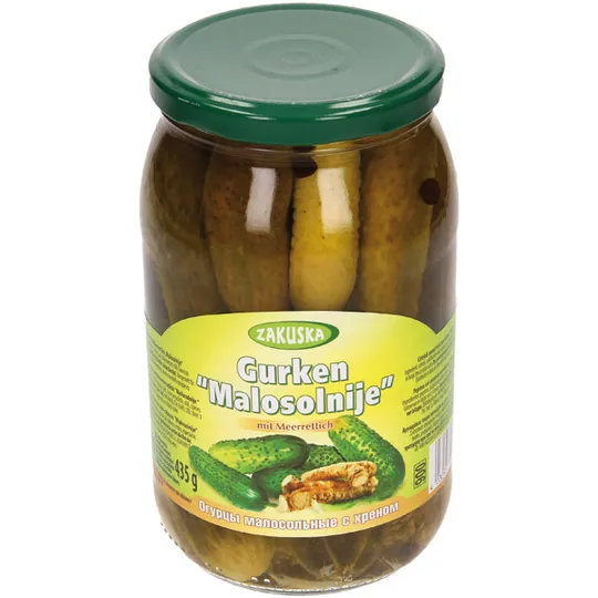 Zakuska Concombres marinés Malosolnije – au raifort, aneth et épices 850 g