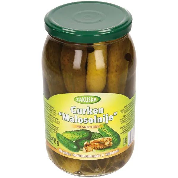 Zakuska Concombres marinés Malosolnije – au raifort, aneth et épices 850 g