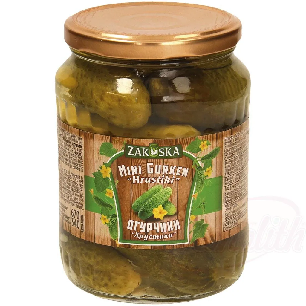 Zakuska Mini-concombres marinés "Hrustiki" – croquants, acidulés, touche de moutarde