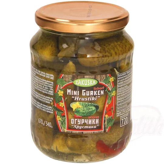 Zakuska Mini-concombres marinés "Hrustiki" – recette épicée et croquante