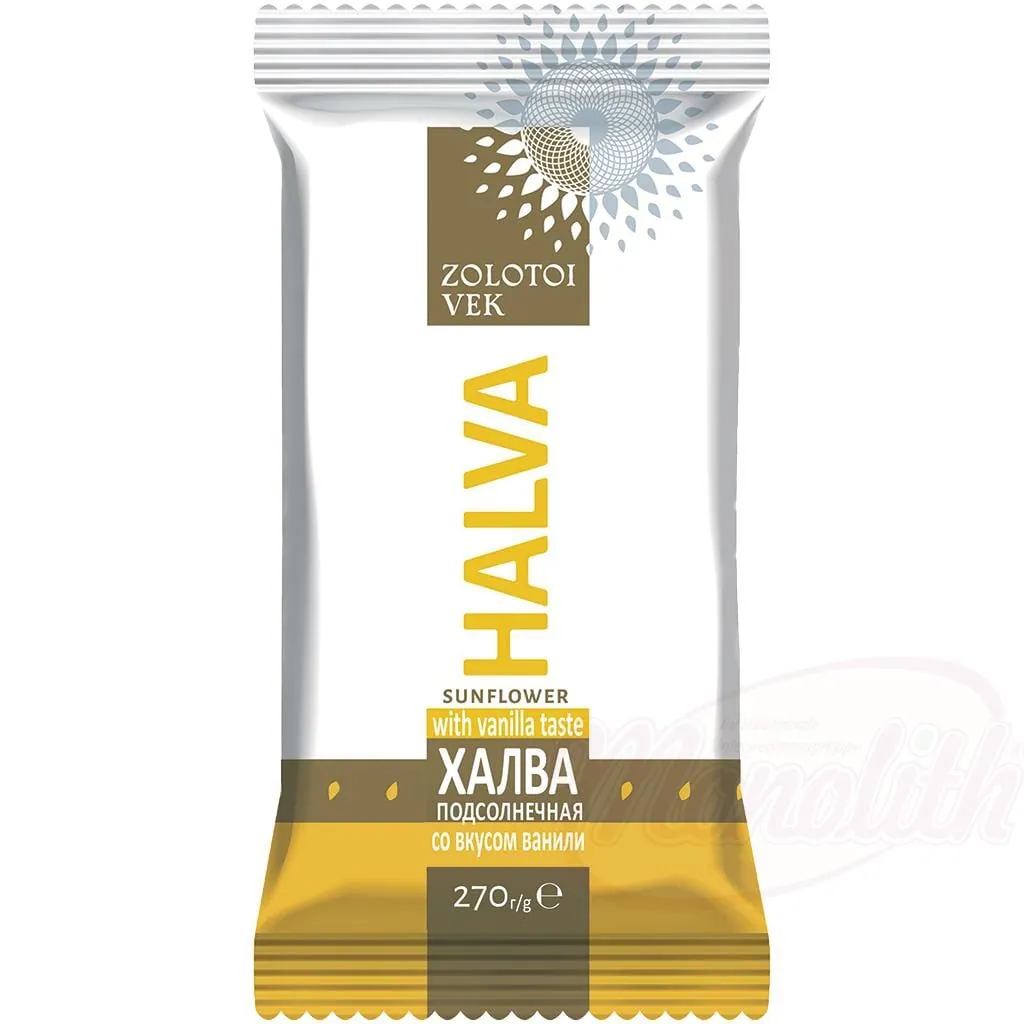 Zolotoi Vek Halva de graines de tournesol à la vanille – douceur fondante au goût délicatement parfumé